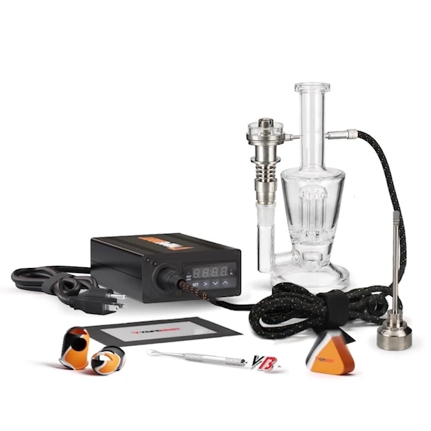 hybrid enail with medium dab dish quartz and titanium dab nail enail