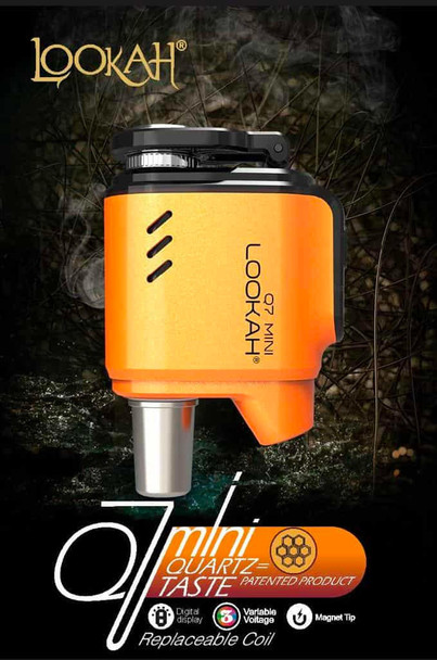 Lookah Q7 Mini: Black - Portable Enail Vaporizer Banger Kit