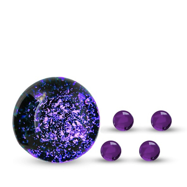 Slurper Marble with Four Terp Pearls: Purple Stardust Dichro