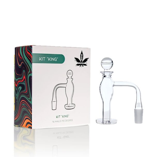 aLeaf "King" Quartz Banger Kit: 14mm Male 90 Degree