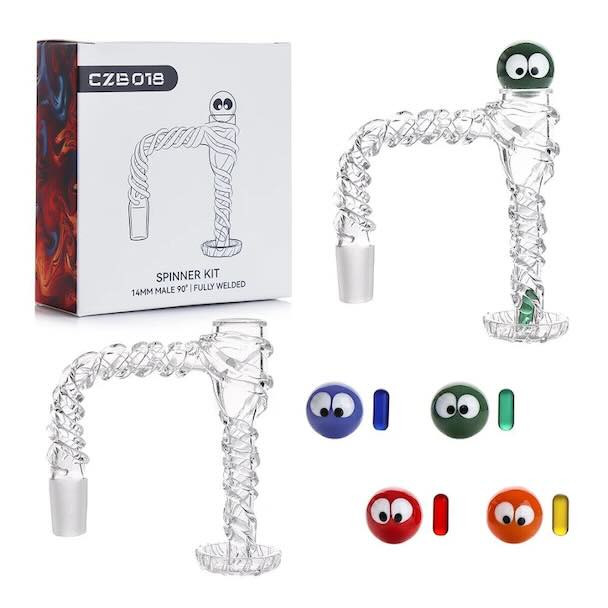 Terp Slurper Quartz Banger Vine Design: 14mm Male 90 Degree