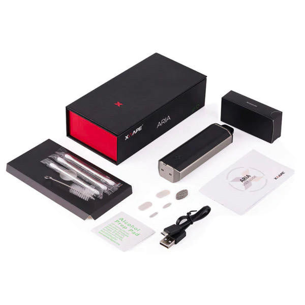 XVAPE Aria: Gothic Black - Dual Use Dry Herb and Wax Vaporizer