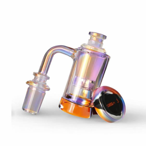 Dab Rig Reclaim Catcher: Iridescent Universal 10mm,14mm,18mm Male 90 Degree