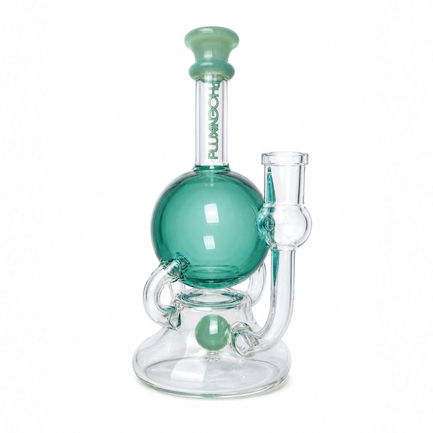 Freeze Rig: 8" Glycerin Recycler Dab Rig - Green