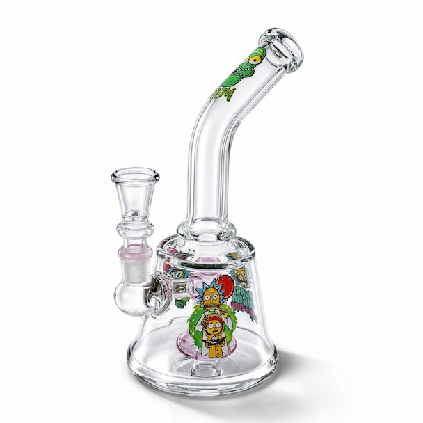 R Morty Curved Neck Wide Base 8" Rig Pink