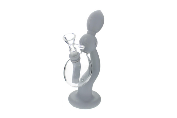 Relegated Renegades 8" Silicone Queen Water Pipe - Gray 