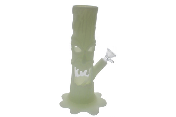 Blo BLO - "Spooky Tree" Silicone Glass Water Pipe - Glow in the Dark with LED Lights 