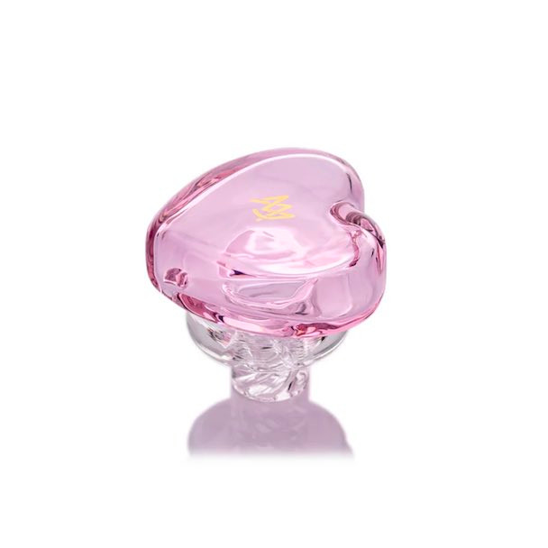 Pink Carb Cap: MJ Arsenal Heart Spinner Cap Quartz Banger