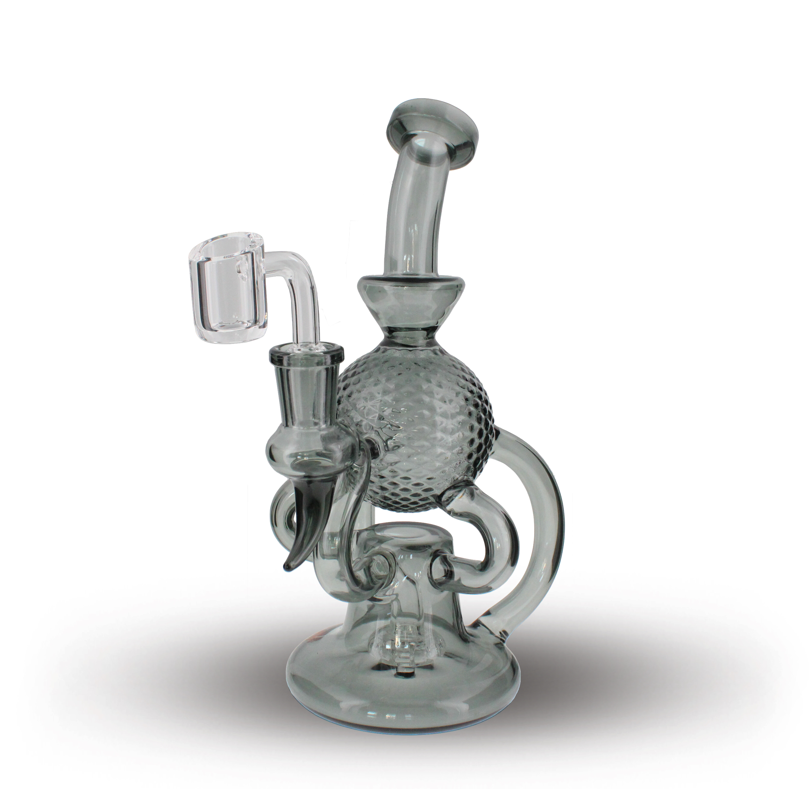 VapeBrat Double Uptake Recycler Dab Rig Smoke