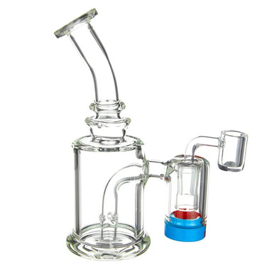 Dab Rig with Reclaim Catcher Set: Glizzy Glass Rig 8" Banger
