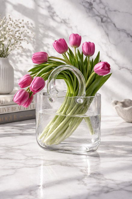 Glass Purse Tulips Very Limited