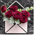 Envelope vase with elite premium roses