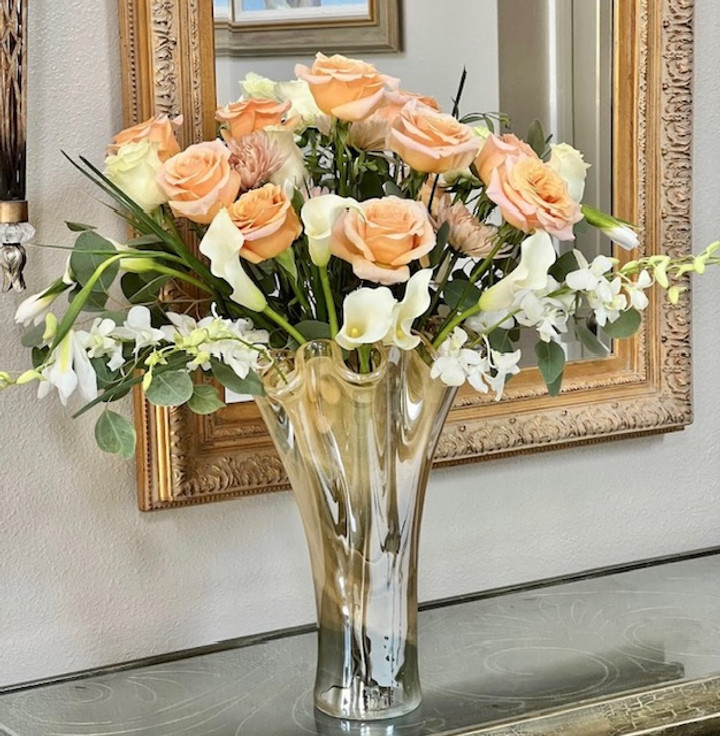 Stunning Murano Long Stem 4" Blooms {3} Colors Stunning Murano Long Stem 4" Blooms {3} Colors