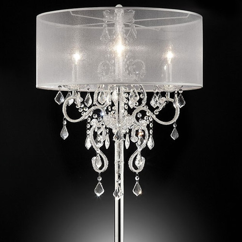 Selene Glam Table Lamp w/ Hanging Crystals