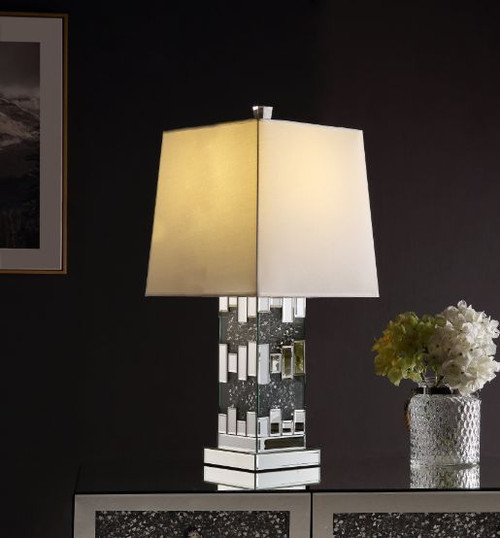 Cressida Glam Mirrored Diamond Cut Table Lamp