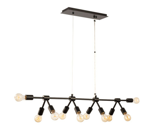 Color Matte Black Cloris 40" Island/Billards Linear Light Fixture Also available in Winter Brass