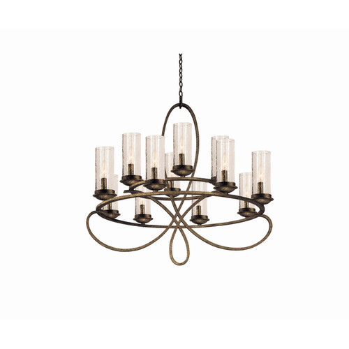 Eleni Elegant Traditional  32" Heirloom Bronze 12 Light Chandelier