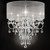 Selene Dazzling Silver Glam Ceiling Lamp w/ Hanging Crystals