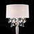 Aletheia Elegant Crystal Chrome Table Lamp w/ Ivory Shade