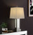 Gelasius Mirror and Glass Table Lamp w/ Classic Drum Shaped Shade