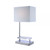 Contempo Modern Table Lamp w/ USB Charging Dock in Sandy Nickel