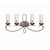 Eleni Elegant Traditional 31" Hand Forged Iron and Seeded Glass 4 Light Bathroom Vanity Lighting in Pearl Silver *Also Available in Heirloom Bronze