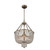 Eamon Elegant Contemporary 16" Beaded Pendant/Chandelier in Brushed Champagne Gold