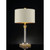 Dahlia Crystal Sphere Elegant Table Lamp w/ Shimmering Gold and Ivory Shade