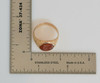 14K Rose Gold Carnelian Oval Intaglio Roman Soldier Ring Circa 1950, Size 11