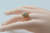 14K Yellow Gold Diamond Cocktail Ring, H SI1, Size 11, Circa 1960