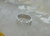 14K White Gold Marquise Diamond Ring, 2.5 ct tw, H SI2, Circa 1980, Size 5.5