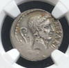 Roman Imperatorial Julius Caesar AR Denarius Ch XF, Strike 3/5, Surface 2/5