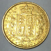 1853 Great Britain Gold Sovereign Raised WW