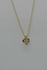 14K Yellow Gold Diamond Heart Pendant, HSI, app .5 ct,