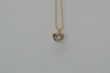 14K Yellow Gold Diamond Heart Pendant, HSI, app .5 ct,