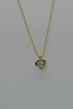 14K Yellow Gold Diamond Heart Pendant, HSI, app .5 ct,