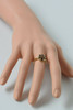 14K Yellow Gold Ruby Rosette Ring, Circa 1950, Size 4.75