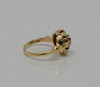 14K Yellow Gold Ruby Rosette Ring, Circa 1950, Size 4.75