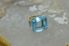 14K Yellow Gold Blue Topaz & White Sapphire Ring, Circa 1980, Size 6