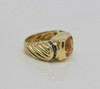 14K Yellow Gold David Yurman Sapphire & Citrine Ring, Modern Classic, Size 6