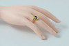 14K Yellow Gold Sapphire Ring, Pear Shaped 7mm Stone, Size 6