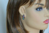 18K Yellow Gold Diamond Enamel Hinged Earrings "SUSY MOR" USA