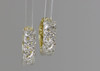 14K White Gold Diamond Hoops Hinged Yellow Gold Backs, Intertwined Diamond Ropes