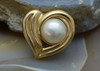 14K Yellow Gold Mabe Pearl Heart Pendant or Small Pearl Enhancer, 12mm Pearl
