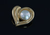 14K Yellow Gold Mabe Pearl Heart Pendant or Small Pearl Enhancer, 12mm Pearl