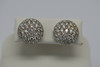 14K White Gold Diamond Pave Studs, 3+ ct tw, Super Quality! Circa 1980