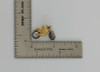 14K White & Yellow Gold Motorcycle Pendant, Moveable Parts, Steering and Wheels