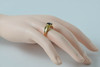 14K Yellow Gold Sapphire Ring, Yellow Sapphire side stones