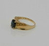 14K Yellow Gold Sapphire Ring, Yellow Sapphire side stones