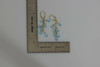 14K Yellow Gold Blue Topaz French Clip Earrings, 7 Drops to Each, Circa 1990